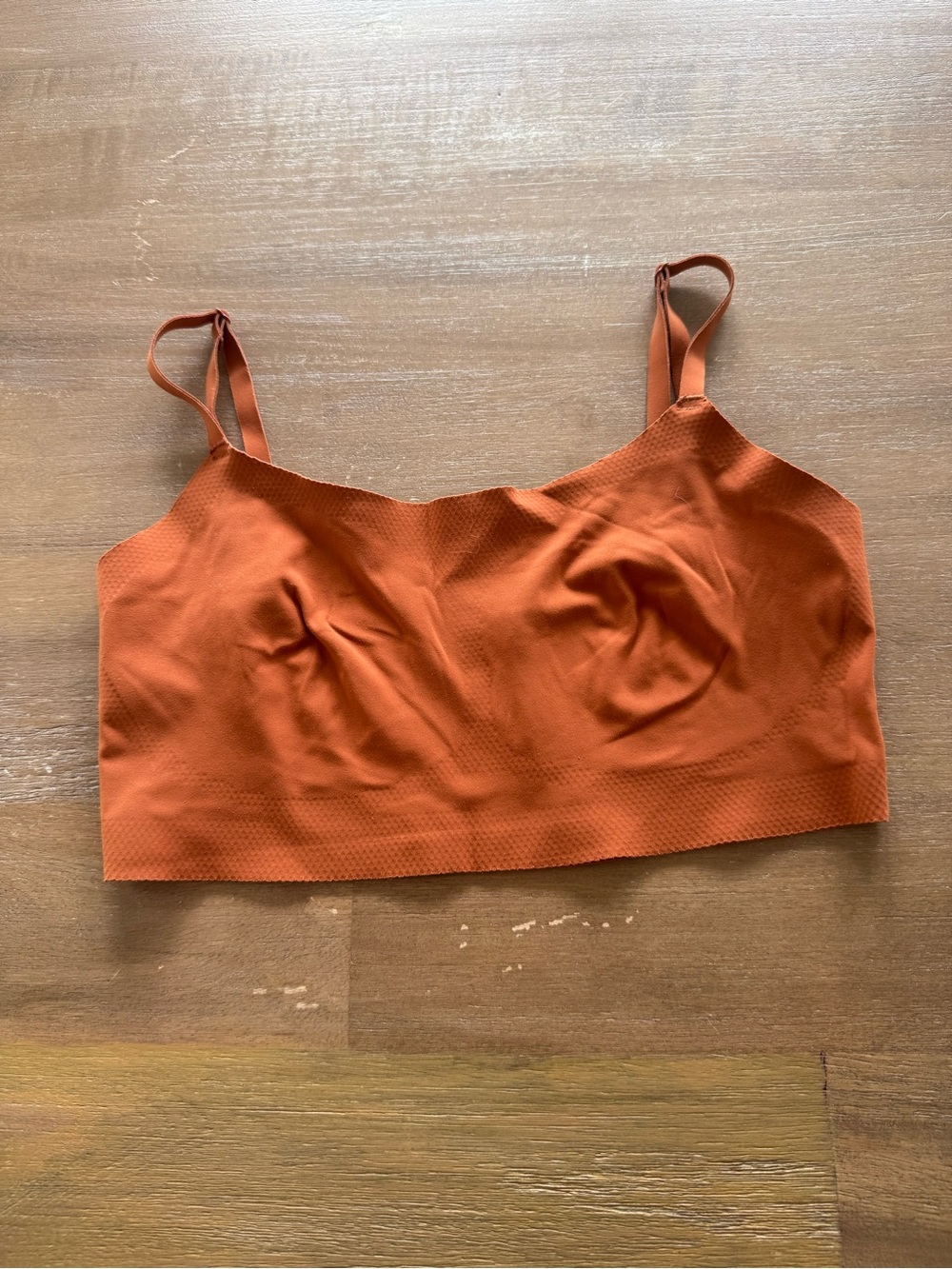 Fabletics Rust Seamless sports bra